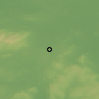 Shaded relief of the 48 km around Portlaoighise, drawn from the GMTED2010 grid