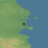 Shaded relief of the 48 km around Portmarnock, drawn from the GMTED2010 grid