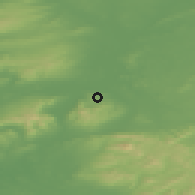 Shaded relief of the 48 km around Portroe, drawn from the GMTED2010 grid