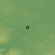 Shaded relief of the 48 km around Portumna, drawn from the GMTED2010 grid