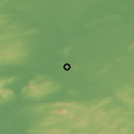 Shaded relief of the 48 km around Puckaun, drawn from the GMTED2010 grid