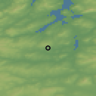 Shaded relief of the 48 km around Raphoe, drawn from the GMTED2010 grid