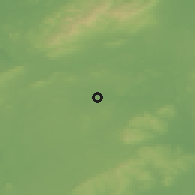 Shaded relief of the 48 km around Rathdowney, drawn from the GMTED2010 grid