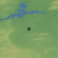 Shaded relief of the 49 km around Rathkeale, drawn from the GMTED2010 grid