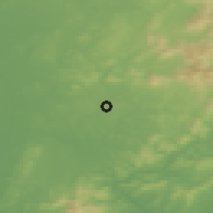 Shaded relief of the 48 km around Rathvilly, drawn from the GMTED2010 grid