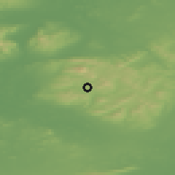 Shaded relief of the 48 km around Reardnogy, drawn from the GMTED2010 grid