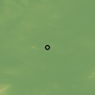 Shaded relief of the 48 km around Rhode, drawn from the GMTED2010 grid