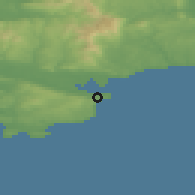 Shaded relief of the 49 km around Ring, drawn from the GMTED2010 grid