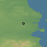 Shaded relief of the 48 km around Rivermeade, drawn from the GMTED2010 grid