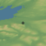 Shaded relief of the 48 km around Roosky, drawn from the GMTED2010 grid