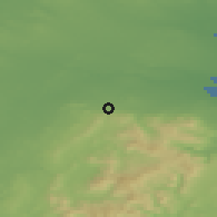 Shaded relief of the 48 km around Saggart, drawn from the GMTED2010 grid