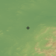 Shaded relief of the 48 km around Sallins, drawn from the GMTED2010 grid
