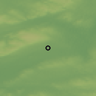 Shaded relief of the 48 km around Scotstown, drawn from the GMTED2010 grid