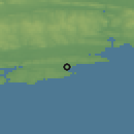 Shaded relief of the 49 km around Shanagarry, drawn from the GMTED2010 grid