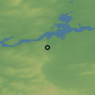 Shaded relief of the 49 km around Shanagolden, drawn from the GMTED2010 grid