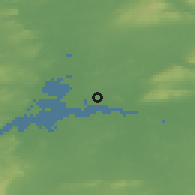 Shaded relief of the 48 km around Shannon, drawn from the GMTED2010 grid