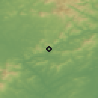 Shaded relief of the 48 km around Shillelagh, drawn from the GMTED2010 grid