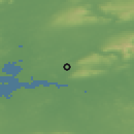 Shaded relief of the 48 km around Sixmilebridge, drawn from the GMTED2010 grid