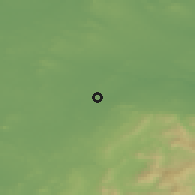 Shaded relief of the 48 km around Straffan, drawn from the GMTED2010 grid