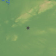 Shaded relief of the 48 km around Swinford, drawn from the GMTED2010 grid