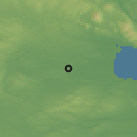 Shaded relief of the 48 km around Tallanstown, drawn from the GMTED2010 grid
