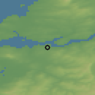 Shaded relief of the 49 km around Tarbert, drawn from the GMTED2010 grid