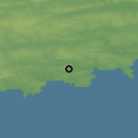 Shaded relief of the 49 km around Timoleague, drawn from the GMTED2010 grid