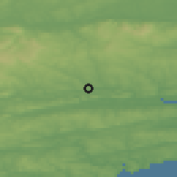 Shaded relief of the 49 km around Tower, drawn from the GMTED2010 grid