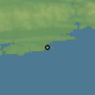 Shaded relief of the 49 km around Ballycotton, drawn from the GMTED2010 grid