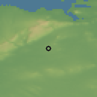 Shaded relief of the 48 km around Tubbercurry, drawn from the GMTED2010 grid