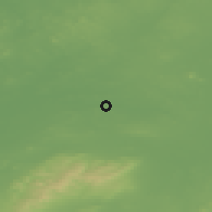 Shaded relief of the 48 km around Tullamore, drawn from the GMTED2010 grid