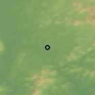Shaded relief of the 48 km around Tullow, drawn from the GMTED2010 grid