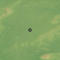 Shaded relief of the 48 km around Twomileborris, drawn from the GMTED2010 grid