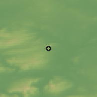 Shaded relief of the 48 km around Woodford, drawn from the GMTED2010 grid