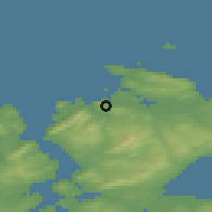 Shaded relief of the 47 km around Ballyliffin, drawn from the GMTED2010 grid