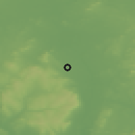 Shaded relief of the 48 km around Ballylinan, drawn from the GMTED2010 grid