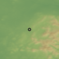 Shaded relief of the 48 km around Ballymore Eustace, drawn from the GMTED2010 grid