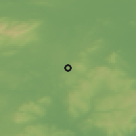 Shaded relief of the 48 km around Ballyroan, drawn from the GMTED2010 grid