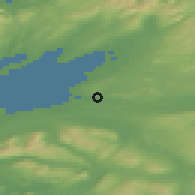 Shaded relief of the 48 km around Ballyshannon, drawn from the GMTED2010 grid