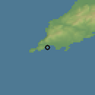 Shaded relief of the 48 km around Port Saint Mary, drawn from the GMTED2010 grid