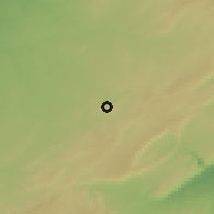 Shaded relief of the 56 km around Lappid, drawn from the GMTED2010 grid