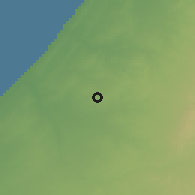 Shaded relief of the 56 km around Netivot, drawn from the GMTED2010 grid