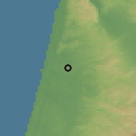 Shaded relief of the 56 km around Pardes H̱anna-Karkur, drawn from the GMTED2010 grid