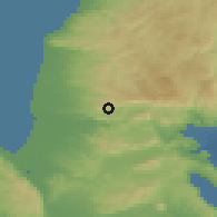 Shaded relief of the 56 km around Shagor, drawn from the GMTED2010 grid