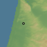Shaded relief of the 56 km around Binyamina-Giv'at Ada, drawn from the GMTED2010 grid