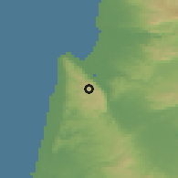 Shaded relief of the 56 km around Daliyat Al Karmel-'Isifya, drawn from the GMTED2010 grid