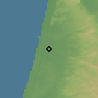 Shaded relief of the 56 km around Elyakhin, drawn from the GMTED2010 grid
