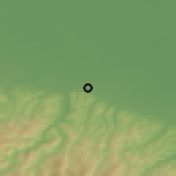 Shaded relief of the 52 km around Bologna, drawn from the GMTED2010 grid