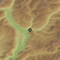 Shaded relief of the 51 km around Bolzano, drawn from the GMTED2010 grid