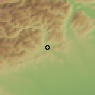 Shaded relief of the 51 km around Borgosesia, drawn from the GMTED2010 grid